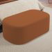 Kit 02 Puffs Decorativos Orgânicos Para Living Quarto 100cm Doha W01 Bouclê Terracota - Lyam Decor