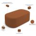 Kit 02 Puffs Decorativos Orgânicos Para Living Quarto 100cm Doha W01 Bouclê Terracota - Lyam Decor