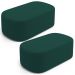 Kit 02 Puffs Decorativos Orgânicos Para Living Quarto 100cm Doha W01 Bouclê Verde - Lyam Decor