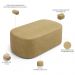 Kit 02 Puffs Decorativos Orgânicos Para Living Quarto 100cm Doha W01 Couríssimo Fendi - Lyam Decor