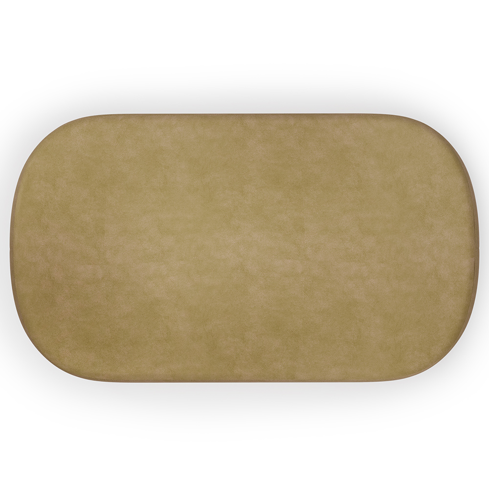 Kit 02 Puffs Decorativos Orgânicos Para Living Quarto 100cm Doha W01 Couríssimo Fendi - Lyam Decor