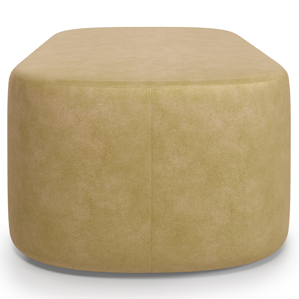 Kit 02 Puffs Decorativos Orgânicos Para Living Quarto 100cm Doha W01 Couríssimo Fendi - Lyam Decor