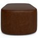 Kit 02 Puffs Decorativos Orgânicos Para Living Quarto 100cm Doha W01 Couríssimo Marrom - Lyam Decor