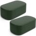 Kit 02 Puffs Decorativos Orgânicos Para Living Quarto 100cm Doha W01 Couríssimo Verde Musgo - Lyam Decor