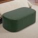 Kit 02 Puffs Decorativos Orgânicos Para Living Quarto 100cm Doha W01 Couríssimo Verde Musgo - Lyam Decor