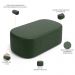 Kit 02 Puffs Decorativos Orgânicos Para Living Quarto 100cm Doha W01 Couríssimo Verde Musgo - Lyam Decor
