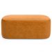 Kit 02 Puffs Decorativos Orgânicos Para Living Quarto 100cm Doha W01 Couríssimo Whisky - Lyam Decor