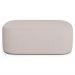 Kit 02 Puffs Decorativos Orgânicos Para Living Quarto 100cm Doha W01 Linho Bege - Lyam Decor