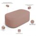Kit 02 Puffs Decorativos Orgânicos Para Living Quarto 100cm Doha W01 Linho Rosê - Lyam Decor