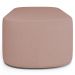 Kit 02 Puffs Decorativos Orgânicos Para Living Quarto 100cm Doha W01 Linho Rosê - Lyam Decor