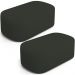Kit 02 Puffs Decorativos Orgânicos Para Living Quarto 100cm Doha W01 Linho Verde Musgo - Lyam Decor