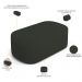 Kit 02 Puffs Decorativos Orgânicos Para Living Quarto 100cm Doha W01 Linho Verde Musgo - Lyam Decor