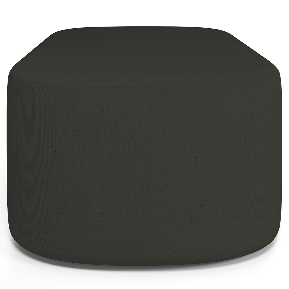Kit 02 Puffs Decorativos Orgânicos Para Living Quarto 100cm Doha W01 Linho Verde Musgo - Lyam Decor