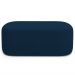 Kit 02 Puffs Decorativos Orgânicos Para Living Quarto 100cm Doha W01 Suede Azul Marinho - Lyam Decor