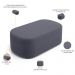 Kit 02 Puffs Decorativos Orgânicos Para Living Quarto 100cm Doha W01 Suede Cinza - Lyam Decor