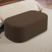 Kit 02 Puffs Decorativos Orgânicos Para Living Quarto 100cm Doha W01 Suede Marrom - Lyam Decor