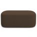 Kit 02 Puffs Decorativos Orgânicos Para Living Quarto 100cm Doha W01 Suede Marrom - Lyam Decor