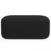 Kit 02 Puffs Decorativos Orgânicos Para Living Quarto 100cm Doha W01 Suede Preto - Lyam Decor