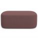 Kit 02 Puffs Decorativos Orgânicos Para Living Quarto 100cm Doha W01 Suede Rosê - Lyam Decor