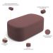 Kit 02 Puffs Decorativos Orgânicos Para Living Quarto 100cm Doha W01 Suede Rosê - Lyam Decor