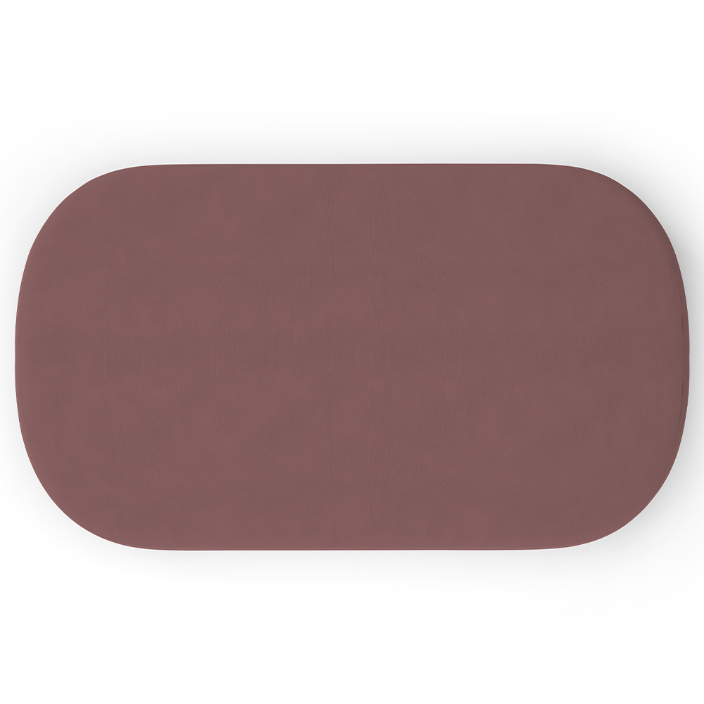 Kit 02 Puffs Decorativos Orgânicos Para Living Quarto 100cm Doha W01 Suede Rosê - Lyam Decor
