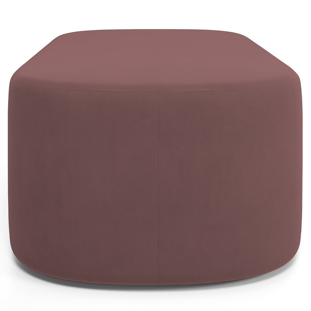 Kit 02 Puffs Decorativos Orgânicos Para Living Quarto 100cm Doha W01 Suede Rosê - Lyam Decor