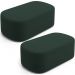 Kit 02 Puffs Decorativos Orgânicos Para Living Quarto 100cm Doha W01 Suede Verde Musgo - Lyam Decor