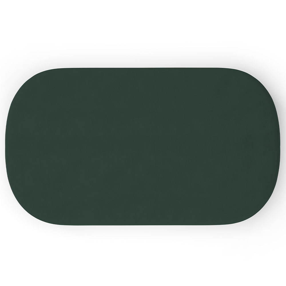Kit 02 Puffs Decorativos Orgânicos Para Living Quarto 100cm Doha W01 Suede Verde Musgo - Lyam Decor