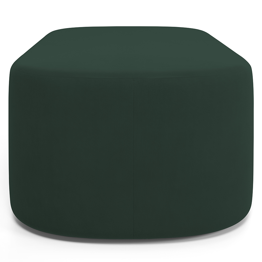 Kit 02 Puffs Decorativos Orgânicos Para Living Quarto 100cm Doha W01 Suede Verde Musgo - Lyam Decor