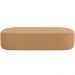 Kit 02 Puffs Decorativos Orgânicos Para Living Quarto 140cm Doha W01 Bouclê Mostarda - Lyam Decor