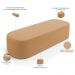 Kit 02 Puffs Decorativos Orgânicos Para Living Quarto 140cm Doha W01 Bouclê Mostarda - Lyam Decor