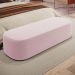Kit 02 Puffs Decorativos Orgânicos Para Living Quarto 140cm Doha W01 Bouclê Rose - Lyam Decor