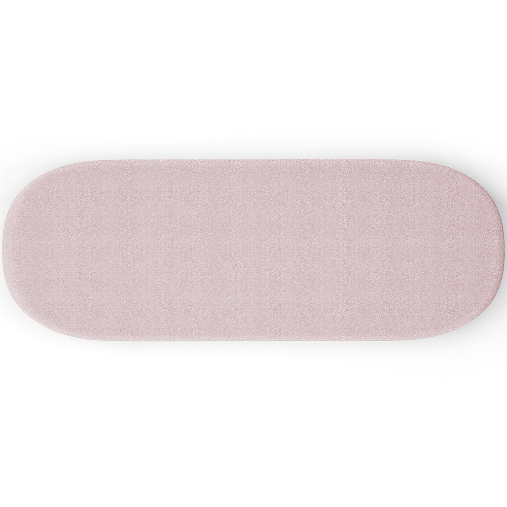 Kit 02 Puffs Decorativos Orgânicos Para Living Quarto 140cm Doha W01 Bouclê Rose - Lyam Decor