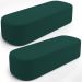 Kit 02 Puffs Decorativos Orgânicos Para Living Quarto 140cm Doha W01 Bouclê Verde - Lyam Decor