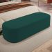 Kit 02 Puffs Decorativos Orgânicos Para Living Quarto 140cm Doha W01 Bouclê Verde - Lyam Decor