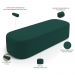 Kit 02 Puffs Decorativos Orgânicos Para Living Quarto 140cm Doha W01 Bouclê Verde - Lyam Decor
