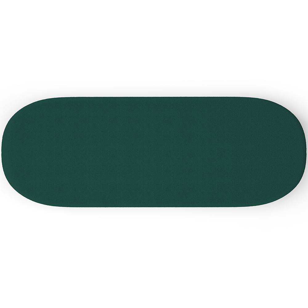Kit 02 Puffs Decorativos Orgânicos Para Living Quarto 140cm Doha W01 Bouclê Verde - Lyam Decor