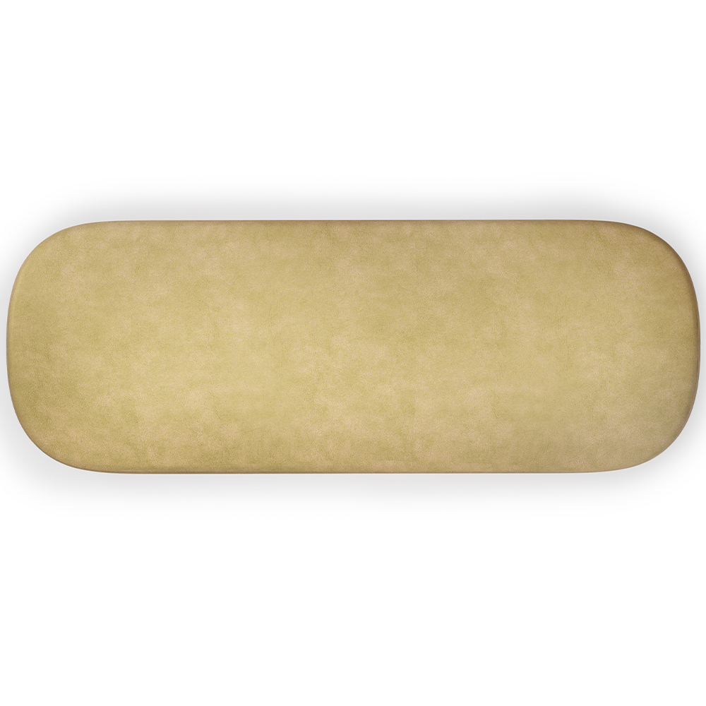 Kit 02 Puffs Decorativos Orgânicos Para Living Quarto 140cm Doha W01 Couríssimo Fendi - Lyam Decor
