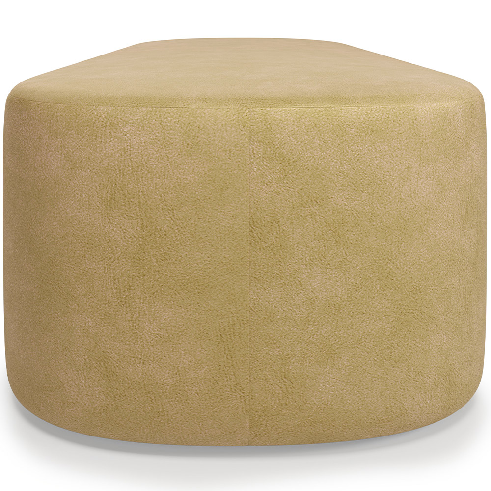 Kit 02 Puffs Decorativos Orgânicos Para Living Quarto 140cm Doha W01 Couríssimo Fendi - Lyam Decor