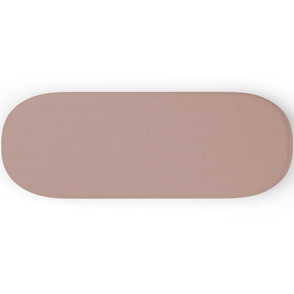 Kit 02 Puffs Decorativos Orgânicos Para Living Quarto 140cm Doha W01 Linho Rosê - Lyam Decor