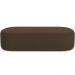 Kit 02 Puffs Decorativos Orgânicos Para Living Quarto 140cm Doha W01 Suede Marrom - Lyam Decor