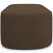 Kit 02 Puffs Decorativos Orgânicos Para Living Quarto 140cm Doha W01 Suede Marrom - Lyam Decor