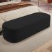 Kit 02 Puffs Decorativos Orgânicos Para Living Quarto 140cm Doha W01 Suede Preto - Lyam Decor