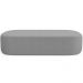 Kit 02 Puffs Decorativos Orgânicos Para Living Quarto 160cm Doha W01 Bouclê Cinza - Lyam Decor
