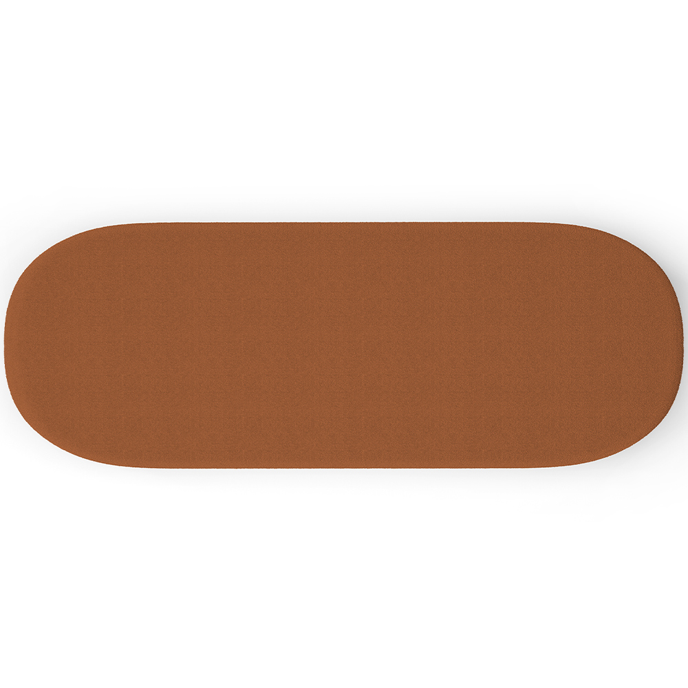 Kit 02 Puffs Decorativos Orgânicos Para Living Quarto 160cm Doha W01 Bouclê Terracota - Lyam Decor