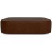 Kit 02 Puffs Decorativos Orgânicos Para Living Quarto 160cm Doha W01 Couríssimo Marrom - Lyam Decor