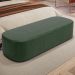 Kit 02 Puffs Decorativos Orgânicos Para Living Quarto 160cm Doha W01 Couríssimo Verde Musgo - Lyam Decor