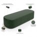 Kit 02 Puffs Decorativos Orgânicos Para Living Quarto 160cm Doha W01 Couríssimo Verde Musgo - Lyam Decor