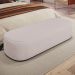 Kit 02 Puffs Decorativos Orgânicos Para Living Quarto 160cm Doha W01 Linho Bege - Lyam Decor