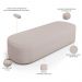 Kit 02 Puffs Decorativos Orgânicos Para Living Quarto 160cm Doha W01 Linho Bege - Lyam Decor